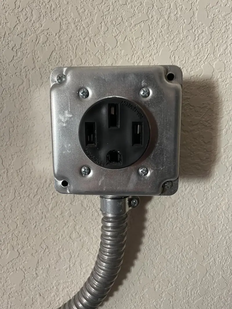 NEMA 14-50 outlet installed for Smart Home Electrical in Whitefish